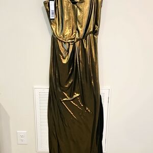 Halston Heritage Bronze Dress Size 8 NWT